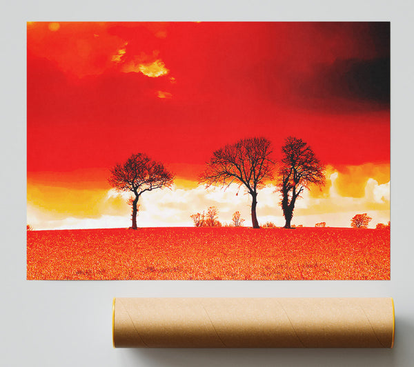 Red Sky Blaze Poster