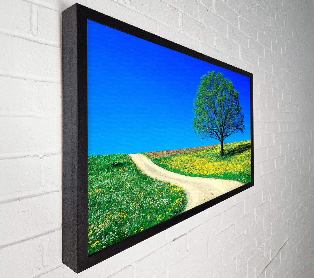  A Canvas Print of The Lonely Tree Road Canvas Art