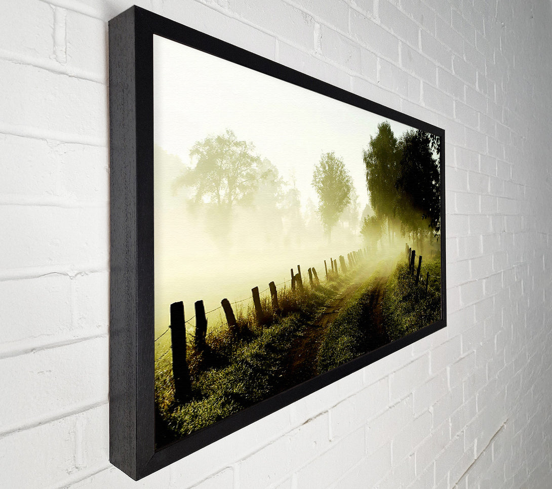  A Canvas Print of Country Lane Mist Canvas Art