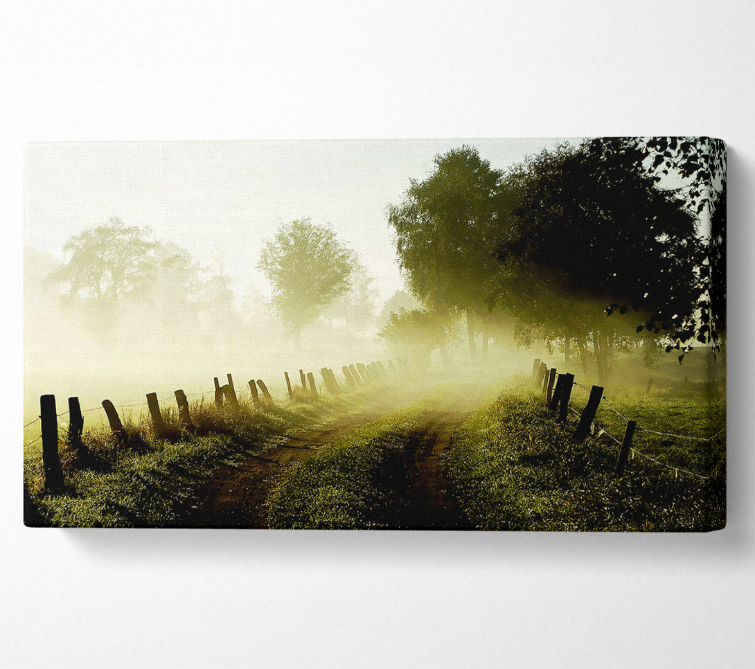  A Canvas Print of Country Lane Mist Canvas Art