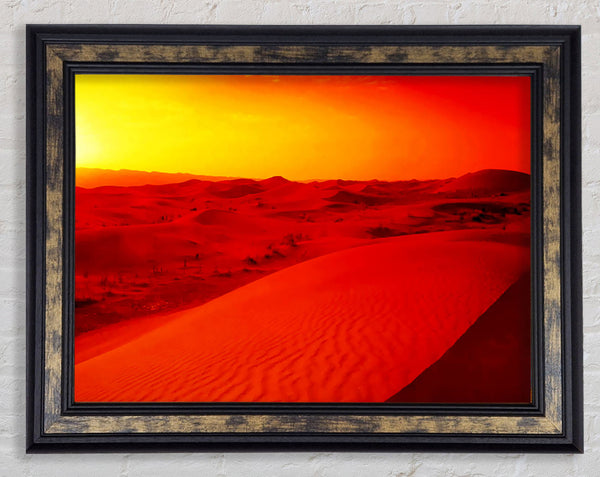 Stunning Orange Sun Blaze Ocean Framed Print