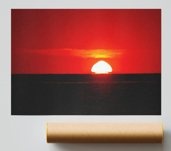 Red Ocean Glory Giclee Print