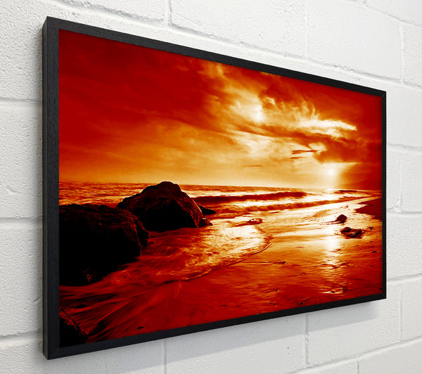 Orange Ocean Boulders