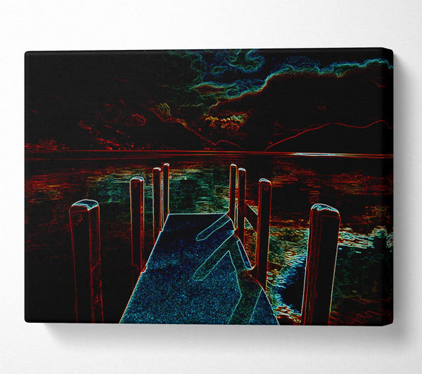  A Canvas Print of Abstract Pier Canvas Wall Art