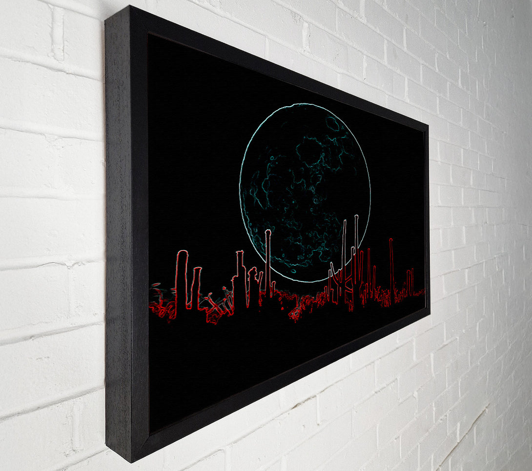  A Canvas Print of Abstract Neon Landscape 07 Canvas Wall Art
