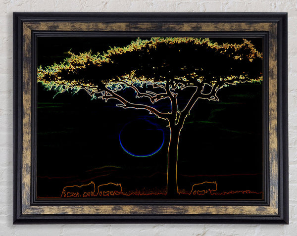 Night Tree 02 Framed Print