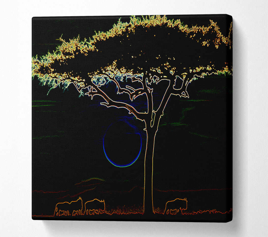  A Canvas Print of Night Tree 02 Canvas Art