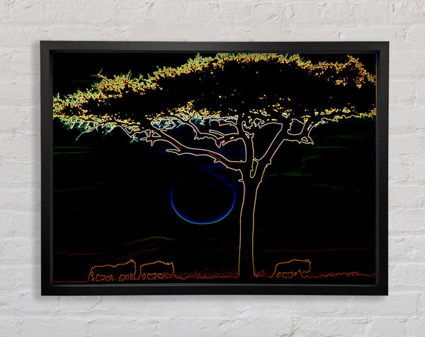 Night Tree 02 Framed Print