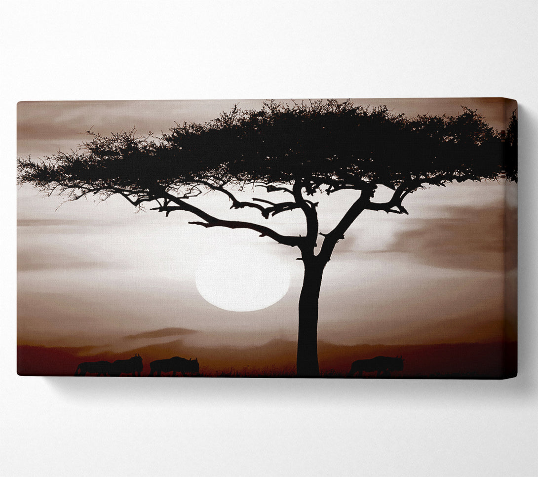  A Canvas Print of African Safari Brown Canvas Wall Art