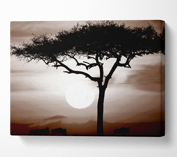  A Canvas Print of African Safari Brown Canvas Wall Art