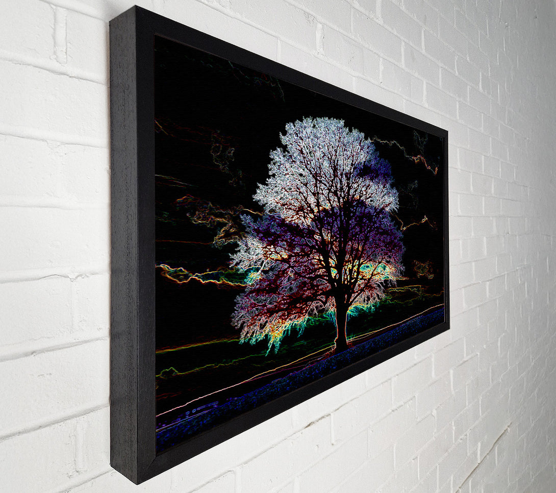  A Canvas Print of Abstract Neon Landscape 12 Canvas Wall Art