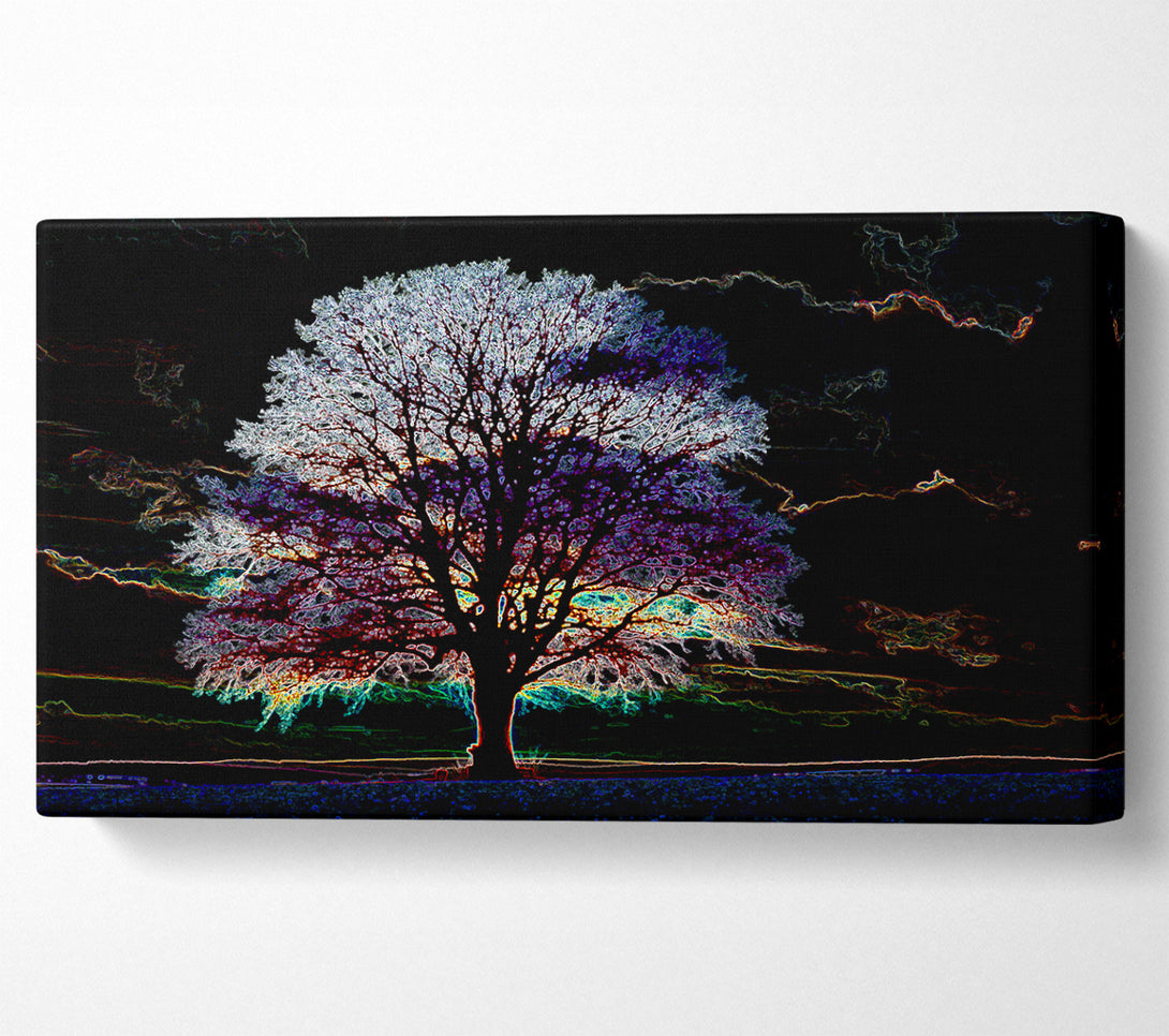  A Canvas Print of Abstract Neon Landscape 12 Canvas Wall Art