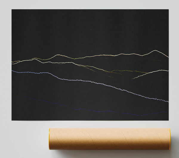 Abstract Neon Landscape 11 Poster