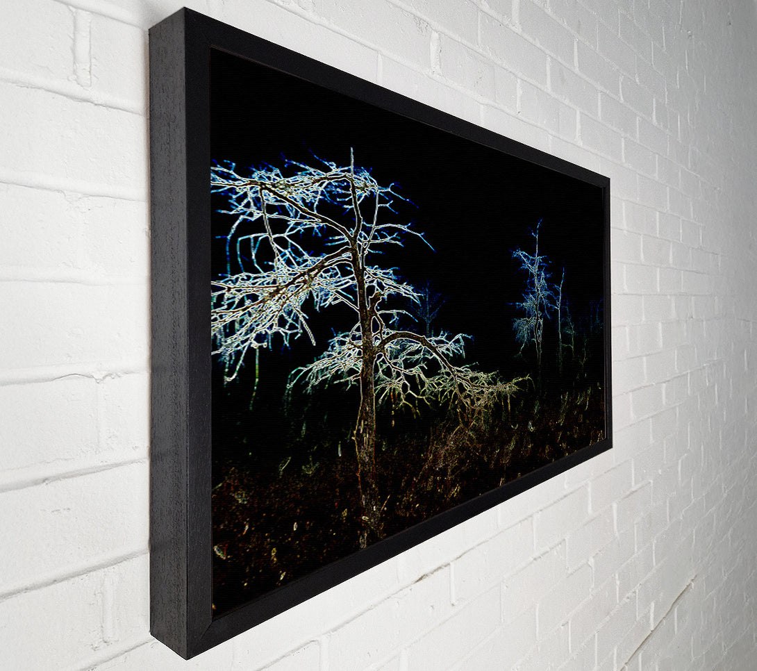  A Canvas Print of Abstract Neon Landscape 09 Canvas Art