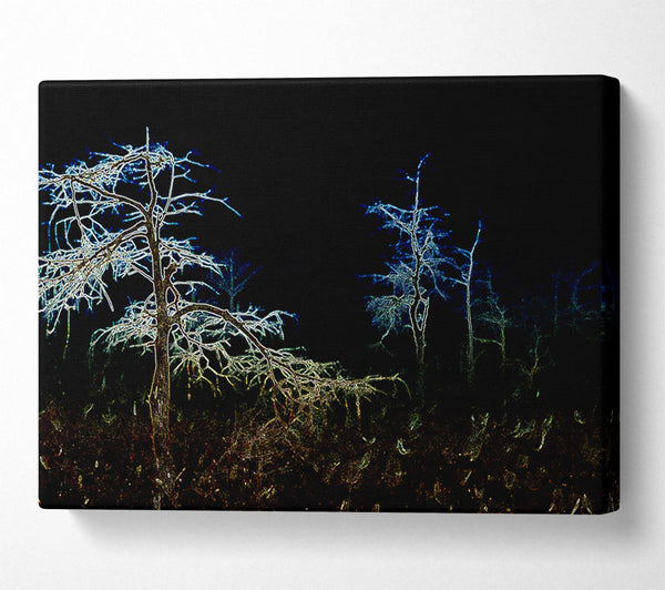  A Canvas Print of Abstract Neon Landscape 09 Canvas Art