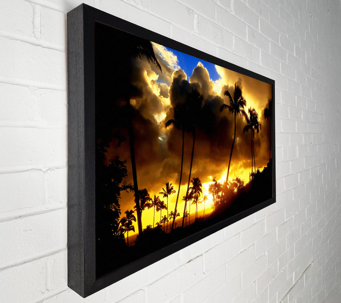  A Canvas Print of Palmtrees In The Clouds Canvas Print
