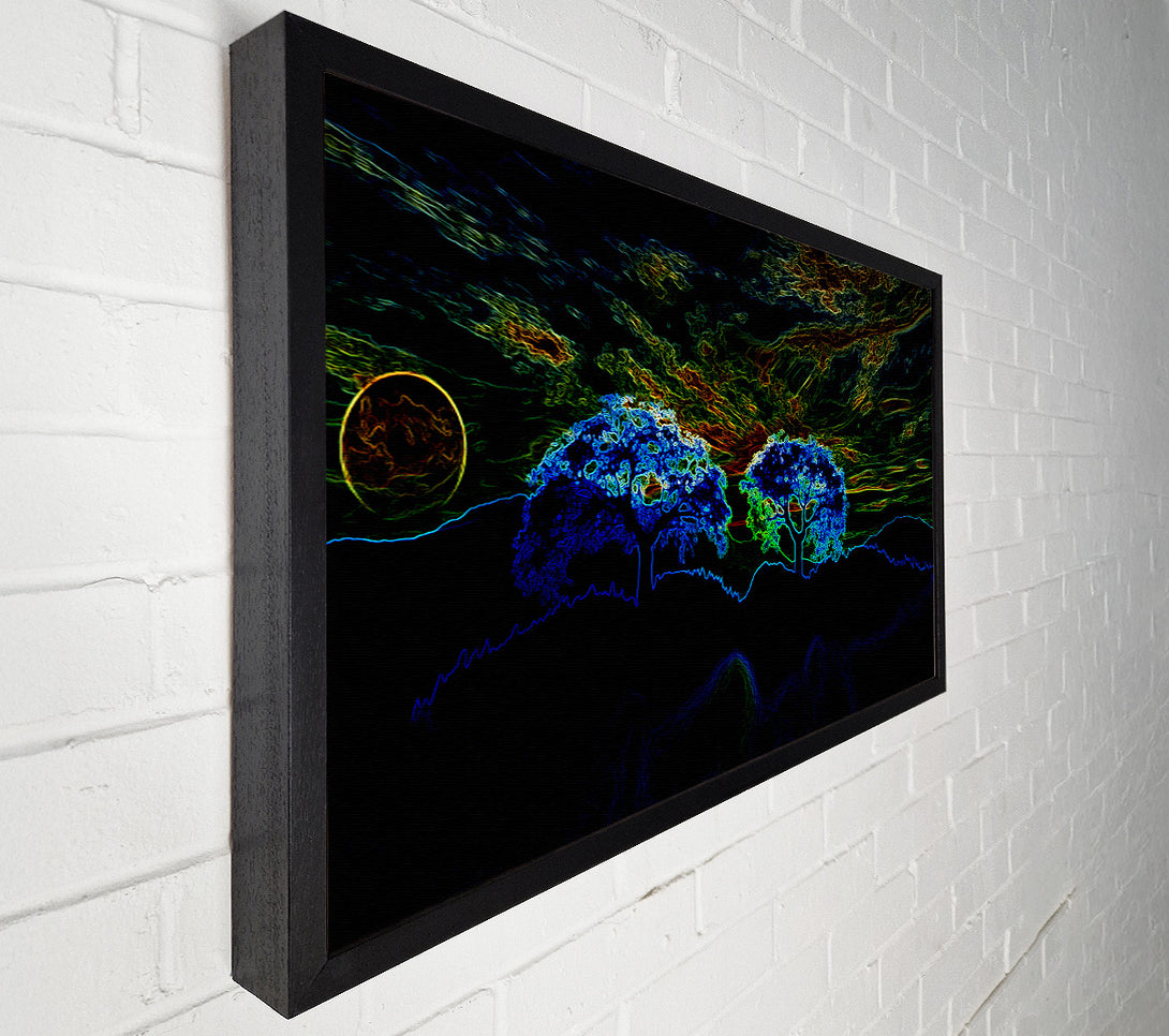  A Canvas Print of Neon Skyline Canvas Print