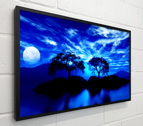 Blue Twin Island Moon