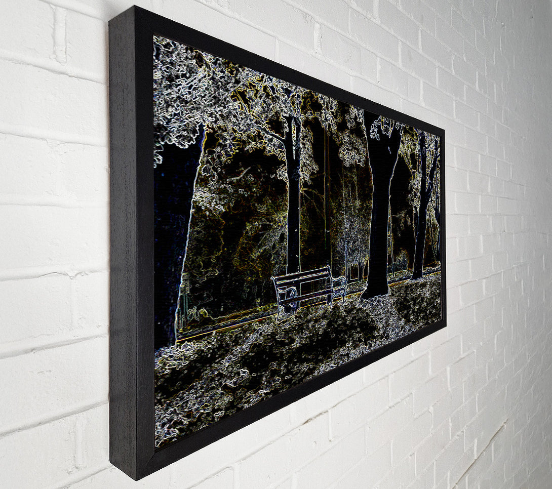  A Canvas Print of Abstract Neon Landscape 01 Canvas Wall Art