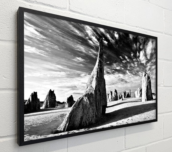 Desert Architecture Skies B n W
