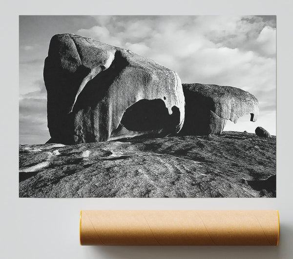 Boulders On Top Of The World B N W Giclee Print