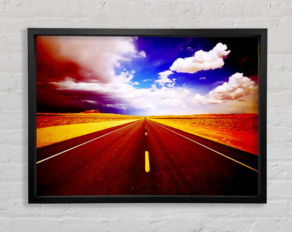 The Red Road To Nowhere Framed Print