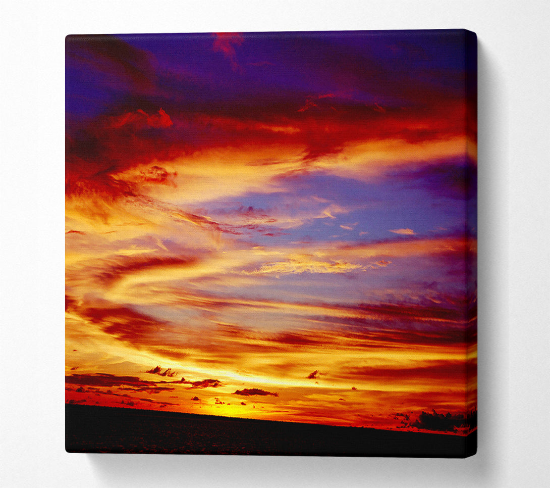  A Canvas Print of Red Sky At Night Shepherds Delight Canvas Art