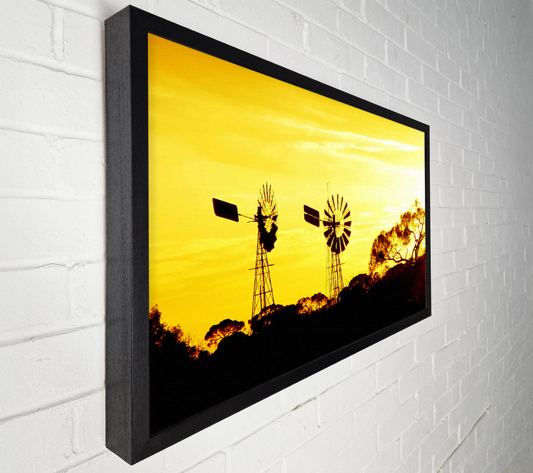  A Canvas Print of Windmills In Sunlight Canvas Art