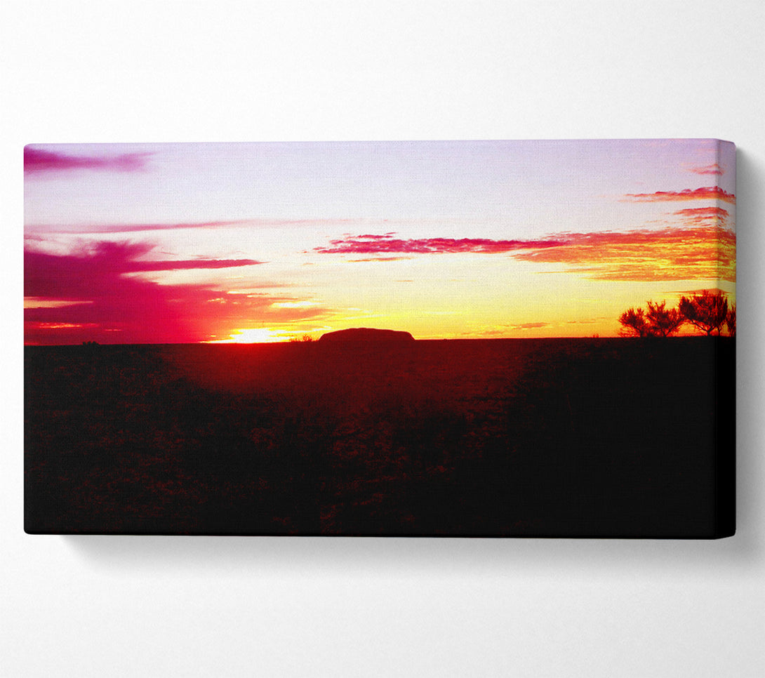  A Canvas Print of Ayres Rock At Dusk Canvas Art