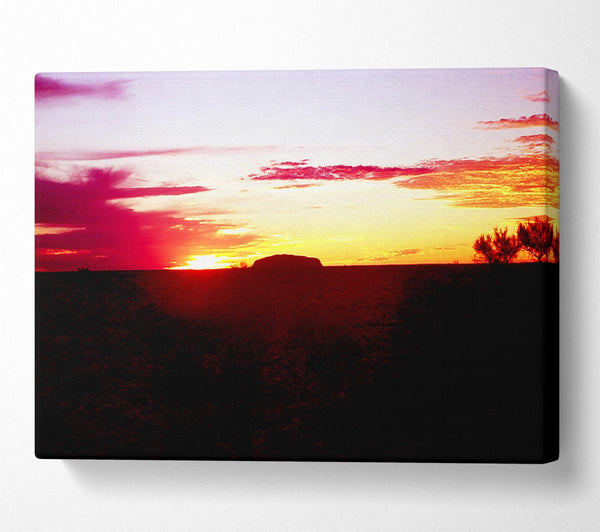  A Canvas Print of Ayres Rock At Dusk Canvas Art