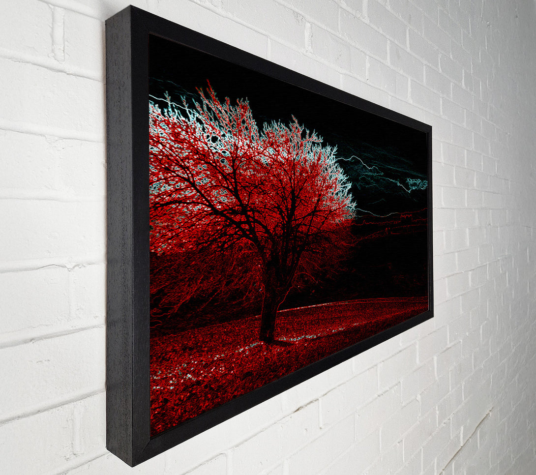  A Canvas Print of Abstract Neon Landscape 04 Canvas Art