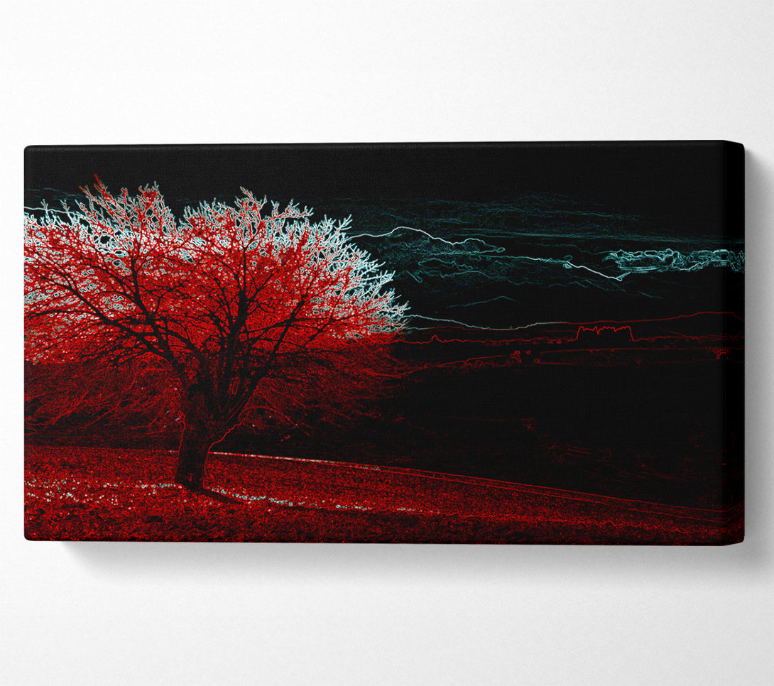  A Canvas Print of Abstract Neon Landscape 04 Canvas Art