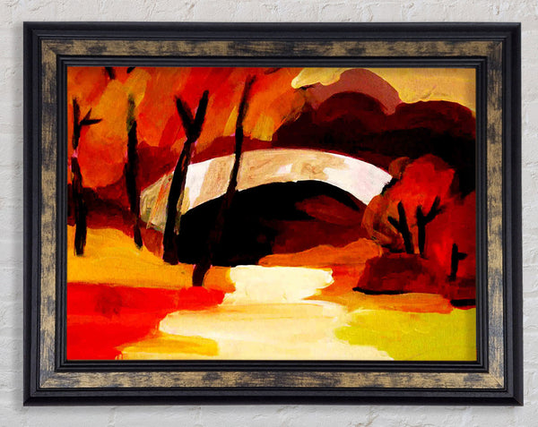Autumn Bridge Framed Print