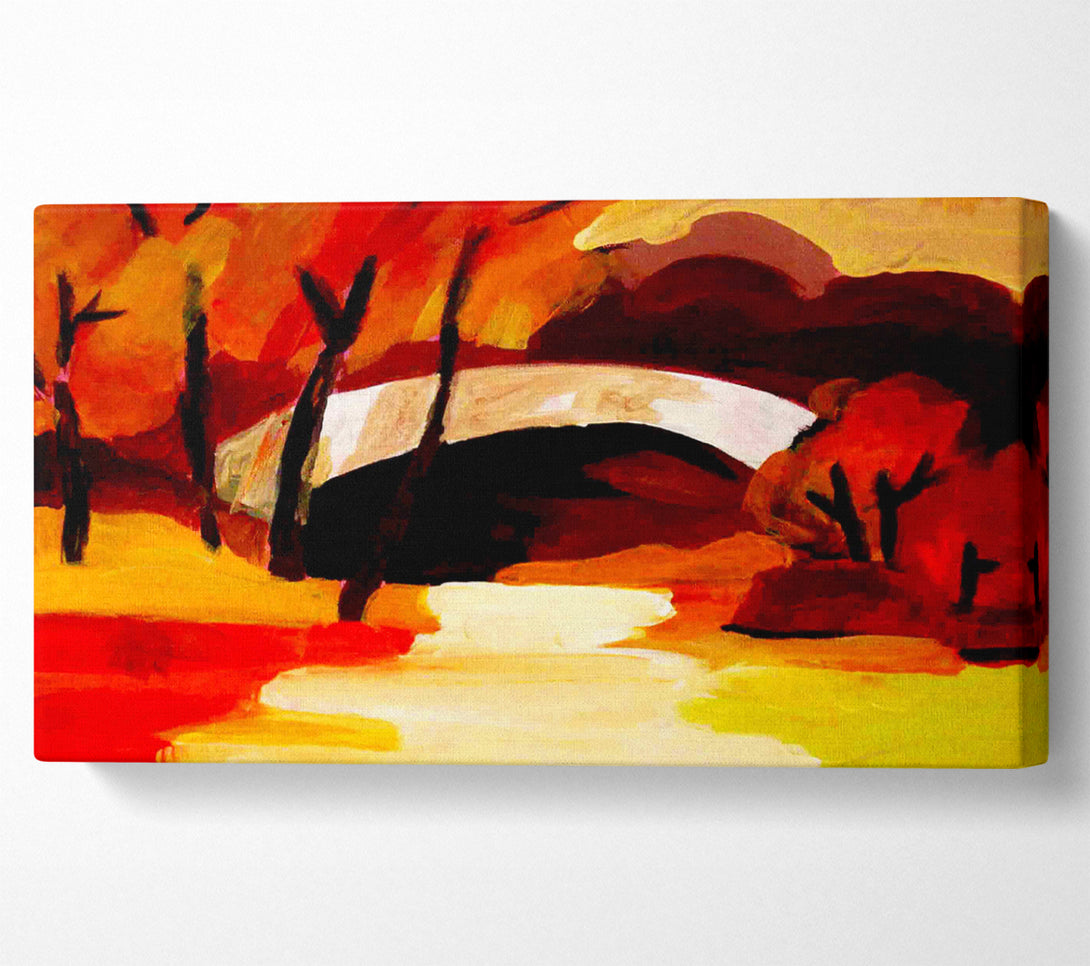  A Canvas Print of Autumn Bridge Canvas Art