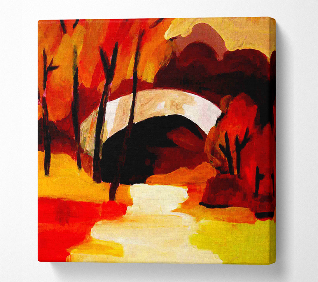  A Canvas Print of Autumn Bridge Canvas Art