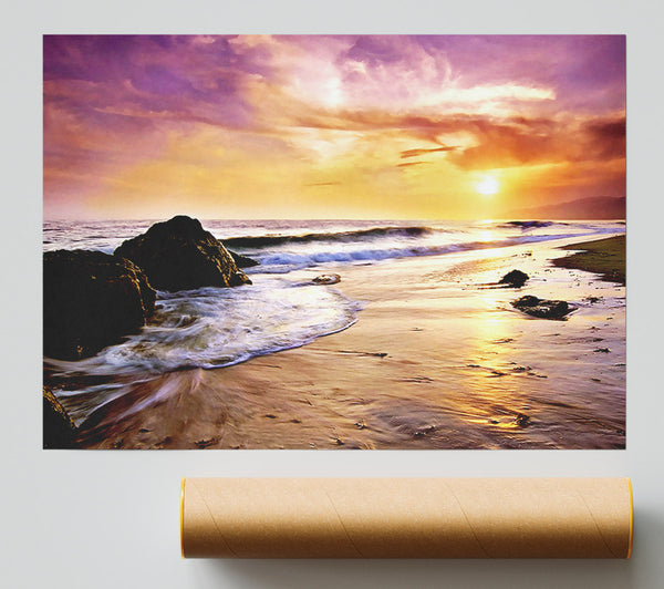 The Oceans Sunset Poster