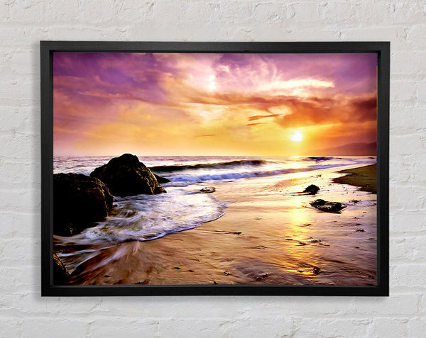 The Oceans Sunset Framed Print