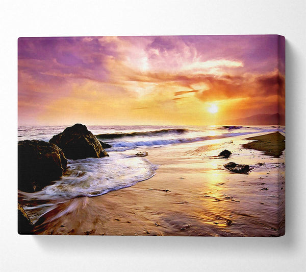  A Canvas Print of The Oceans Sunset Canvas Wall Art
