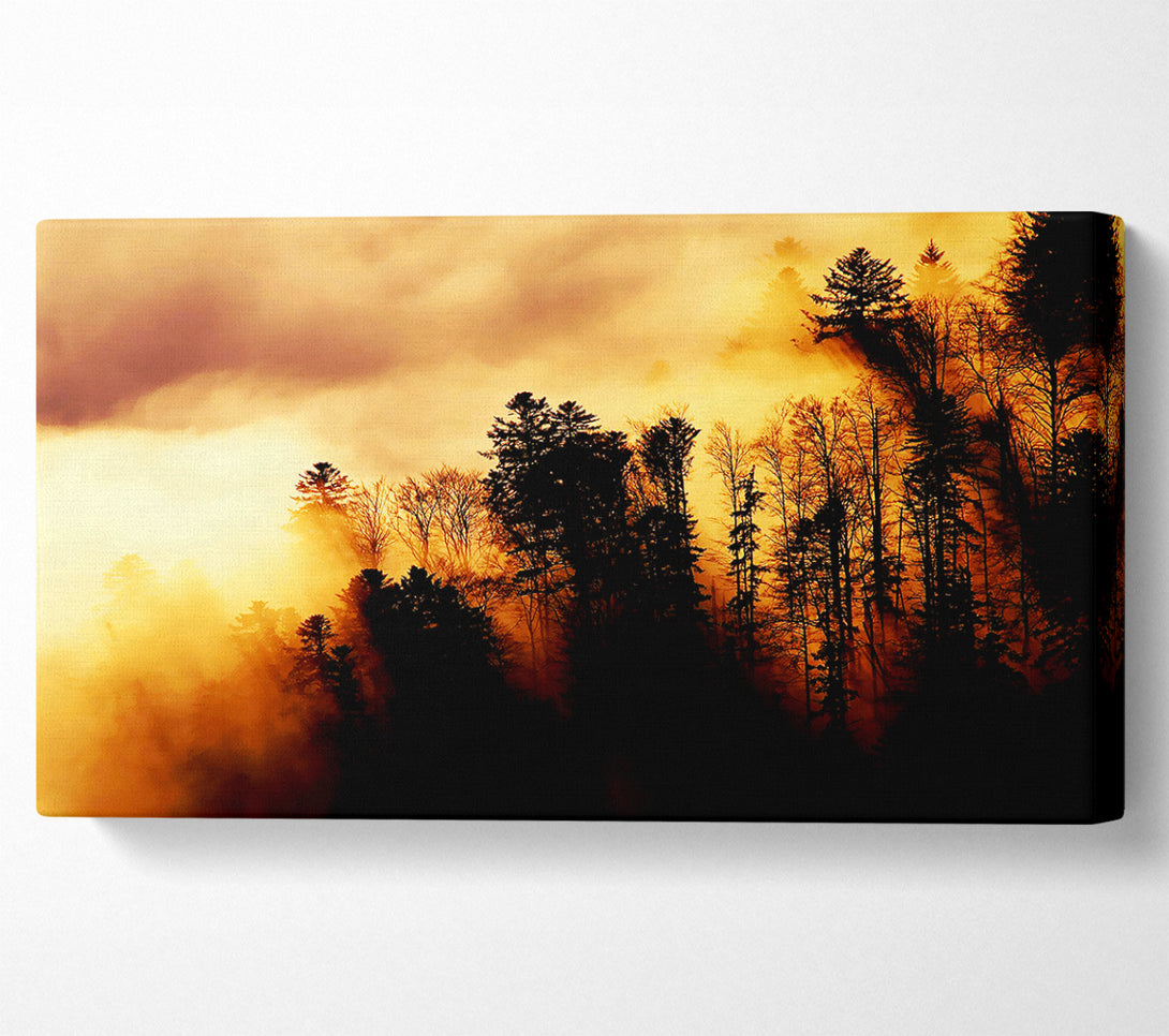  A Canvas Print of Heavens Golden Clouds Canvas Print
