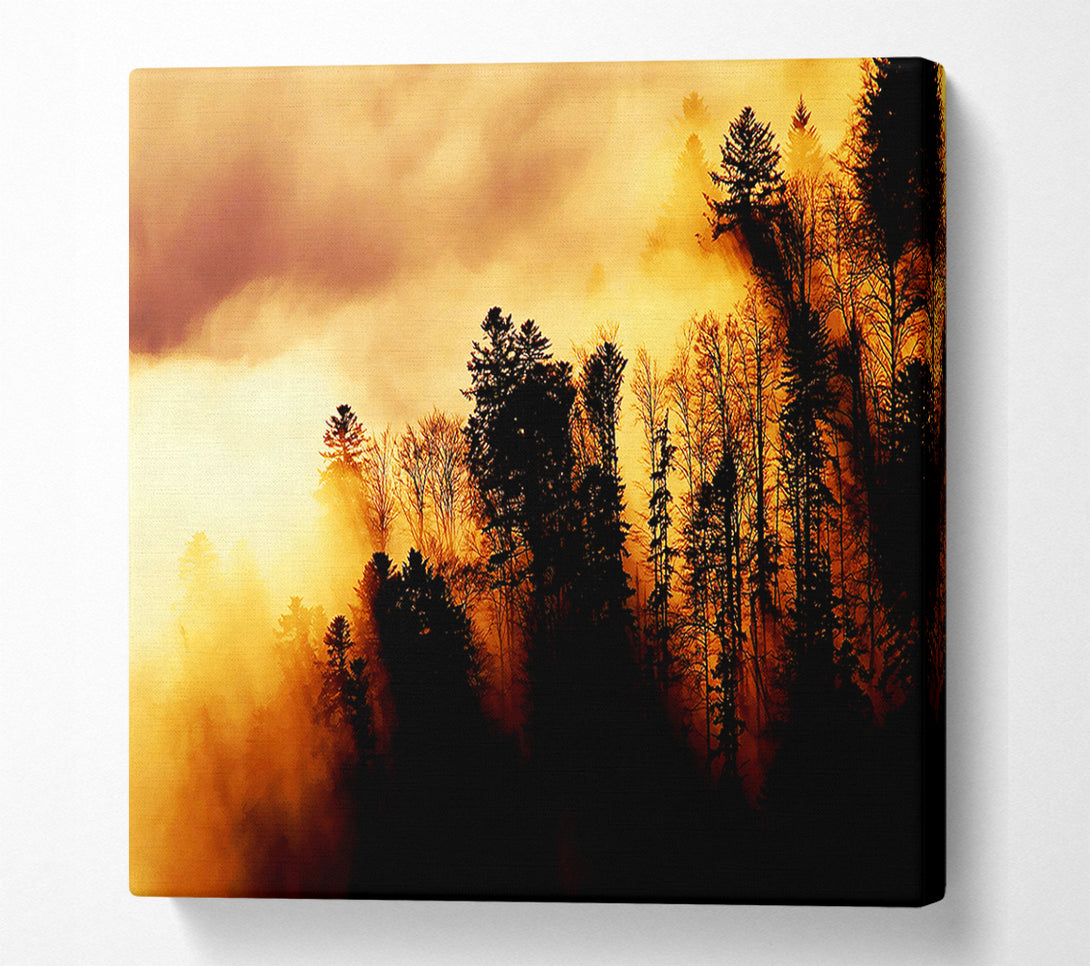  A Canvas Print of Heavens Golden Clouds Canvas Print