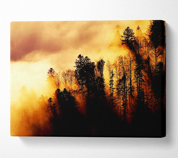  A Canvas Print of Heavens Golden Clouds Canvas Print
