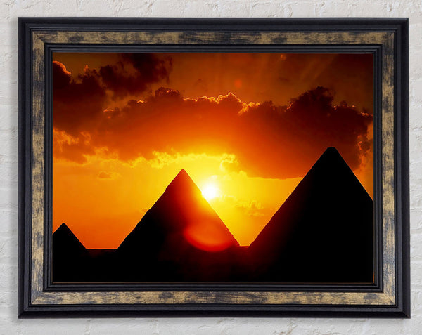 Pyramid Sunrise Framed Print