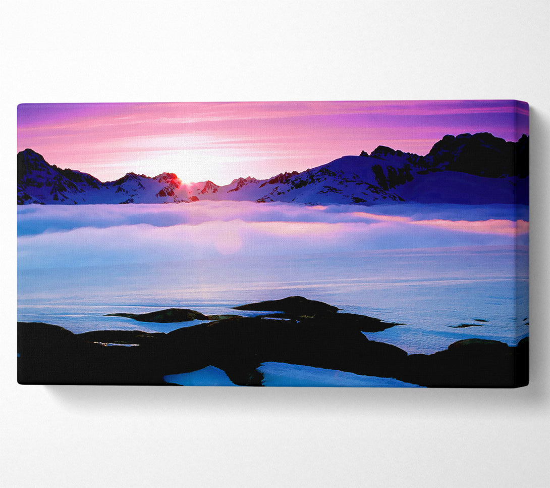  A Canvas Print of Sunrise On Top Of The World Canvas Art