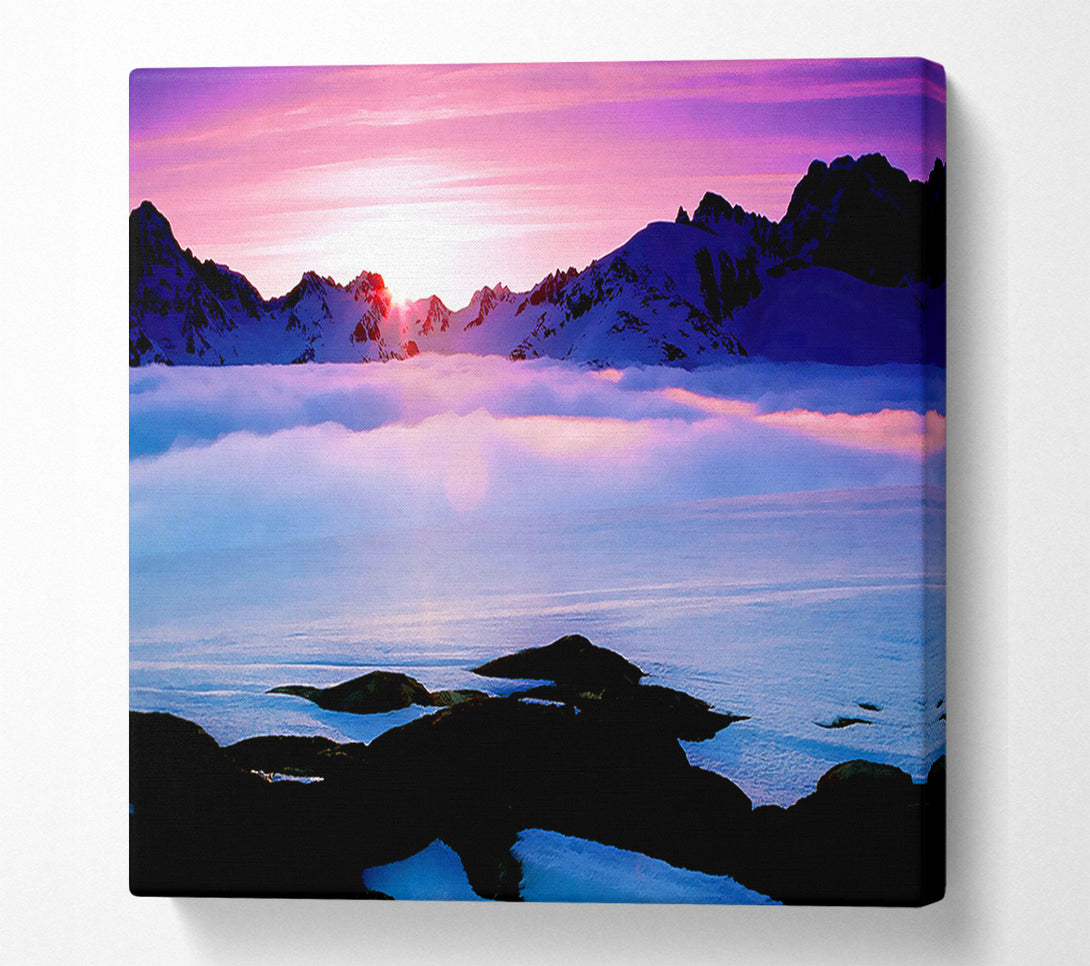  A Canvas Print of Sunrise On Top Of The World Canvas Art
