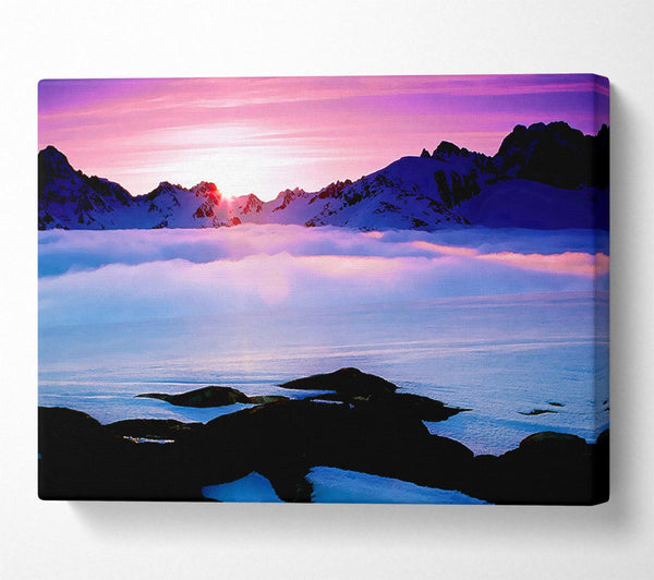  A Canvas Print of Sunrise On Top Of The World Canvas Art