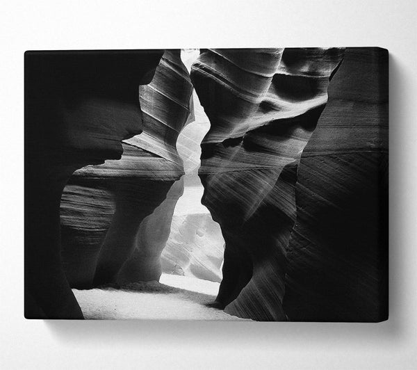  A Canvas Print of The Caves Doorway B n W Canvas Art