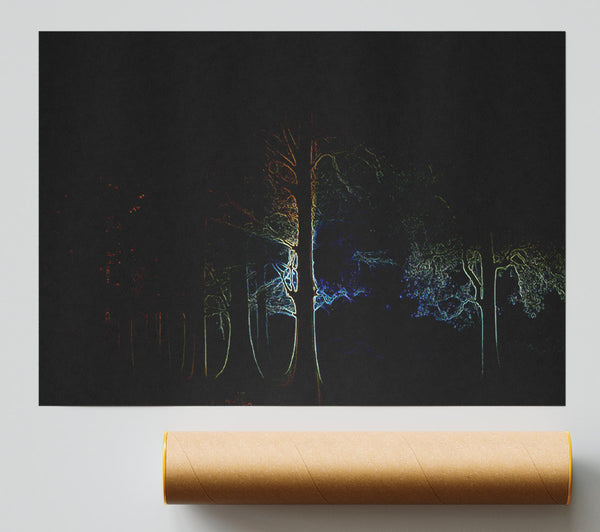 Neon Forrest Poster