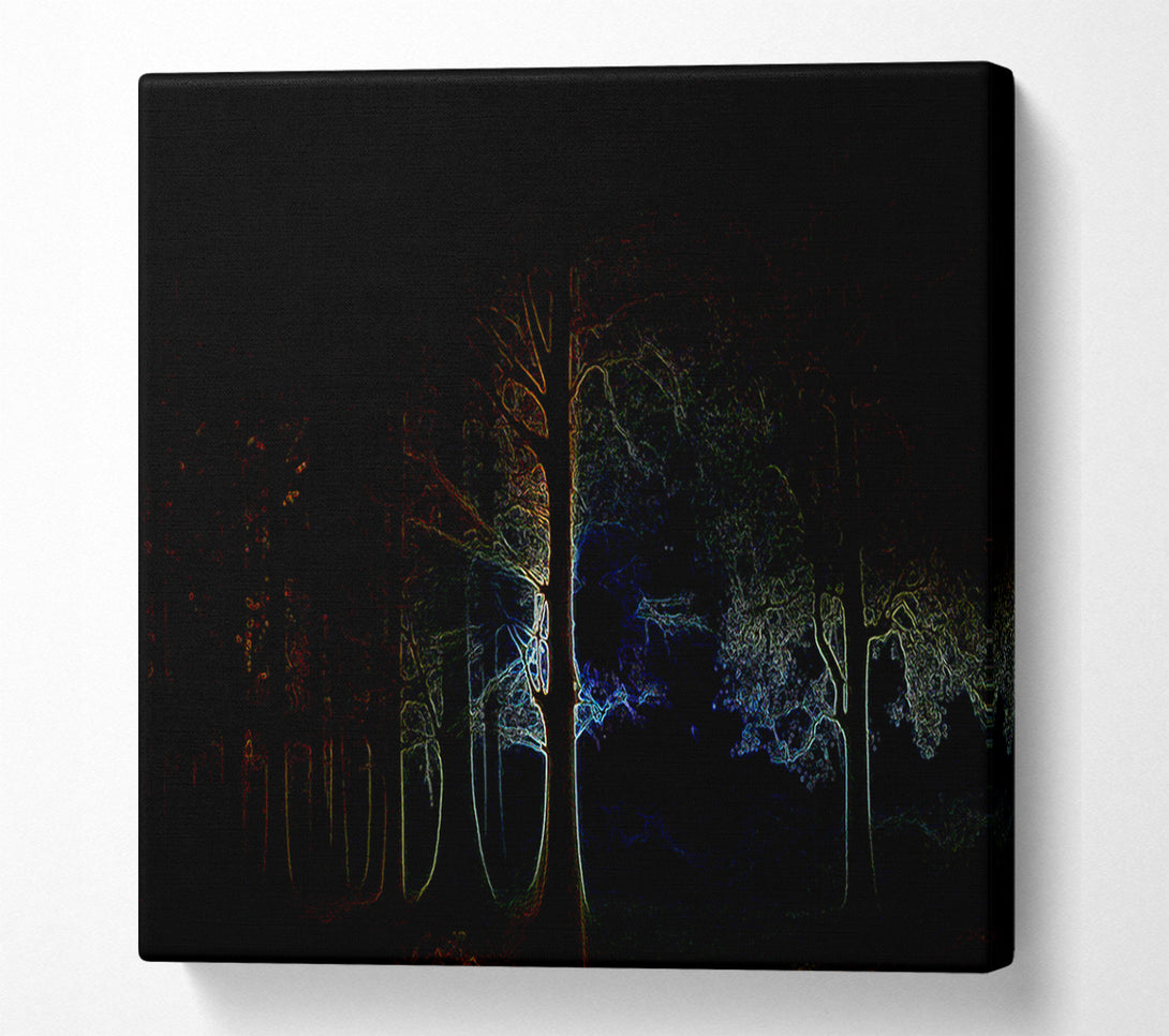  A Canvas Print of Neon Forrest Canvas Wall Art