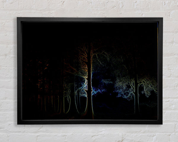 Neon Forrest Framed Print