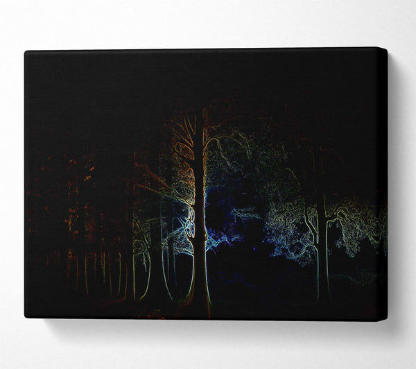  A Canvas Print of Neon Forrest Canvas Wall Art